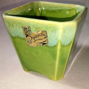 Vintage Roseville Green Pottery Small Size Planter